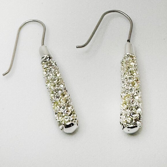 VINTAGE - High End Costume Jewelry - Fishhook Dangle Earrings - Picture 5 of 9